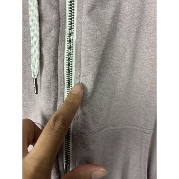 Vuori Halo Performance Hoodie 2.0 Full Zip Womens DreamKnit Umber Heather Pink M - Picture 3 of 8